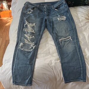 American Eagle Outfitters Classic Holes Blue Denim